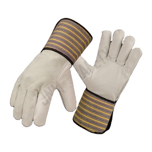 Gants de travail en cuir de vachette grainé de qualité supérieure pour hommes, protection industrielle de sécurité pour ébénistes canadiens - Product Image 4