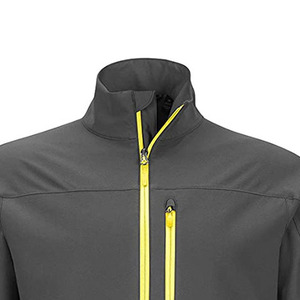 Vestes Softshell pour hommes, doublure en polaire épaisse et chaude pour l'hiver, manches longues, multi-zippées, col montant, veste Softshell tendance - Product Image 5
