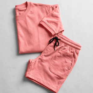 Wholesale Summer Men's Casual Shorts <b>Set</b> Plain Color Solid 100% Cotton Jersey Quick Dry Knitted Pocket Customized Logo <b>Twin</b> <b>Set</b> - Product Image 4