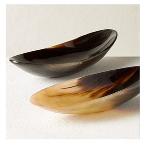 Cuenco para Servir de Cuerno de India, Ecológico, Diseño Moderno y Minimalista, Tonos Marrones, Pulido, Ligero, para Comida - Product Image 3