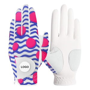 Gants de golf personnalisables en cuir Cabretta véritable blanc pour hommes adultes, accessoires de sport résistants à la pluie, design personnalisé durable - Product Image 3