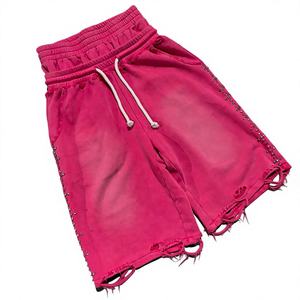 Shorts de jogging décontractés pour homme, mélange polyester-coton, taille élastique, séchage rapide, avec poches, logo personnalisé - Product Image 1