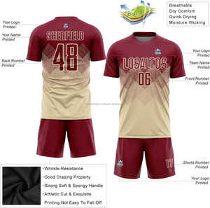 Camiseta de fútbol sublimada para hombre, color personalizado, peso ligero, nueva llegada, camiseta de fútbol transpirable de secado rápido, venta al por mayor - Product Image 3