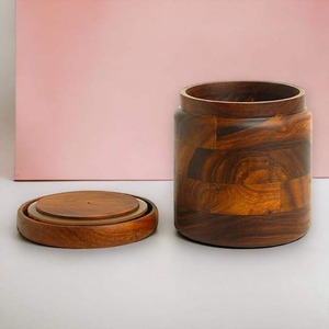 Pot en bois de luxe de fabrication indienne pour l'organisation de la cuisine moderne, disponible au prix d'usine - Product Image 1