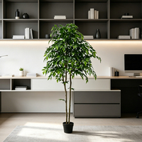 Nouvelles plantes artificielles modernes de simulation de figuier de Banyan pour la décoration intérieure, plante en pot japonaise, arbre artificiel