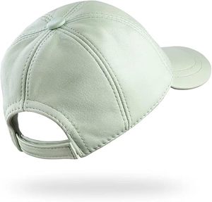 Casquette en cuir pare-soleil, service OEM ODM, design personnalisé, trous de ventilation, sangle réglable, pour usage extérieur, homme et femme - Product Image 3