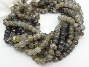 Cuentas de Cuarzo Negro Punto Negro, Lisas y Pulimentadas, Orificio de 0.5mm, Certificadas por Terceros, Hilo de 12 Pulgadas, Suministros al por Mayor, Piedra Natural para - Product Image 3