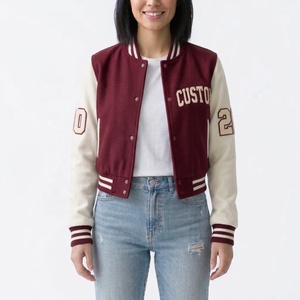 Chaquetas Varsity Cortas de Moda para Mujer, de Lana de Alta Calidad para Invierno, al Por Mayor a Bajo Precio - Product Image 3