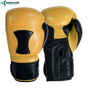 Green and Black Leather Laced Boxing Gloves with Lace-Up Closure for Adults Training Gear - Product Image 3