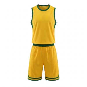 Men's Navy Blue Basketball Jersey Set Sleeveless Mesh Tank Top With Gold Trim Breathable <b>Athletic</b> Shorts Regular Fit All Seasons - Product Image 2