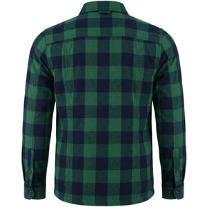 Mens <b>Flannel</b> Shirt for Lining Solid Pattern 220 Cotton Knitted Zipper Closure Plus Size Formal Motorcycle Riding <b>Jacket</b> Made - Product Image 2