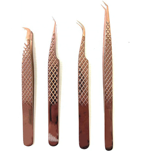 Expert Curved Stainless Steel Lash Tweezers High-Precision Point for Volume Classic Eyelash <b>Extensions</b> Competitive Professional - Product Image 4