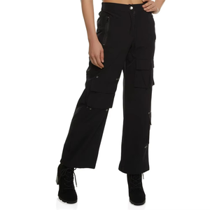 Pantalones Cargo de Mujer de Moda Urbana, de Corte Holgado y Pierna Ancha, Deportivos, Antiarrugas - Product Image 1