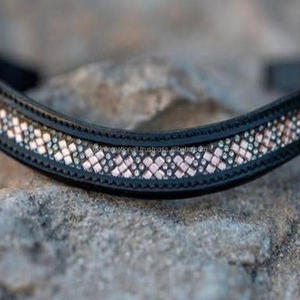 Correa de cuero genuino para cejas de caballo, de alta calidad, diseñada con cristales coloridos, hotfix, cuero cosido completo, banda para cejas de caballo - Product Image 2