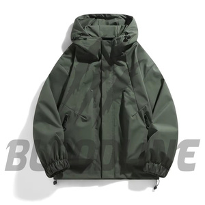 Veste softshell coupe-vent pour homme, noire, manches longues, veste d'hiver, veste softshell coupe-vent pour extérieur - Product Image 2