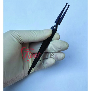 Top Quality Orthodontic <b>Bracket</b> Tweezers <b>Black</b> Precision Grip Orthodontic <b>Bracket</b> Tweezers <b>Black</b> For Dental Use - Product Image 2