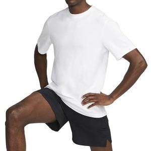 New Arrivals Men's Luxury Quality 100% Cotton Rib O-Neck <b>Blank</b> Drop Shoulder Oversize T-Shirt Street Wear Style - Product Image 2