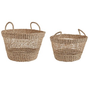 Set of 2 <b>Baskets</b> Seagrass Natural Handmade <b>Storage</b> <b>Basket</b> Wholesale eco-friendly Made in Viet Nam - Product Image 1