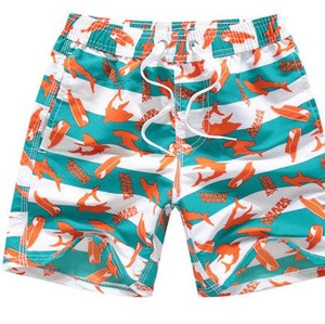 Shorts décontractés à séchage rapide 100 % coton pour garçons, motifs de dessins animés, tailles moyennes et grandes, pour activités de plein air, natation et plage, pour enfants - Product Image 2