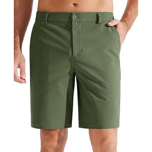 Shorts chino pour homme, coupe classique, en twill de coton, formels, pour le travail, avec poches, couleur unie, légers, respirants, logo personnalisé, vente en gros - Product Image 3