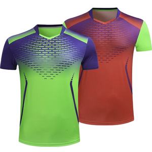 เสื้อเทนนิสแบดมินตันแขนสั้นพิมพ์ลายโลโก้ตามสั่ง ระบายอากาศ แห้งเร็ว ซับเหงื่อ สำหรับทุกเพศ - Product Image 1