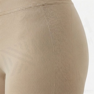 High Waist Seamless <b>Ankle</b>-<b>Length</b> <b>Leggings</b> Solid Color Stretch Knitted Women's Yoga Pants - Product Image 5