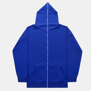 เสื้อฮู้ดดี้ผู้ชาย OEM 2026 พร้อมส่ง แบบซิปเต็มตัว สไตล์สตรีทแวร์ วินเทจ ทรงโอเวอร์ไซส์  แบบซิปปิดหน้าเต็มตัว - Product Image 4