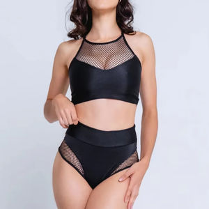 Nuevo Conjunto de Danza Polo para Mujer 2026, Top de Cuello Alto y Pantalones de Cintura Alta, Ropa Ligera para Entrenamiento de Verano, Servicio OEM - Product Image 1