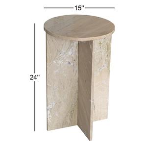 Mesa Auxiliar Arquitectónica con Base Cruzada Esculpida y Aspecto de Diseño Premium para Espacios Modernos - Product Image 5