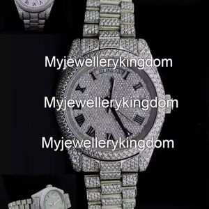 Relojes Mossinate de Acero Inoxidable con Moissanita VVS, Reloj Mecánico con Diamantes para Hombre, Estilo Hip Hop, 100% Pasa el Test de Diamantes - Product Image 1