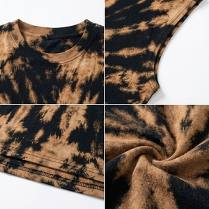 Débardeur Homme Premium 100% Coton Respirant Tie-Dye Streetwear Grammage Lourd Col Rond Personnalisable Effet Délavé Vintage - Product Image 6