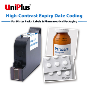 ตลับหมึกพิมพ์ UniPlus Pigment ขนาด 12.7 มม. สำหรับการพิมพ์ดิจิทัลวันที่หมดอายุบนบรรจุภัณฑ์แบบ Blister และบรรจุภัณฑ์ยา - Product Image 1
