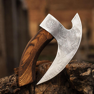 Cortador de Pizza Vikingo de Acero de Alto Carbono, con Mango de Madera y Diseño de Cabeza de Tomahawk, Herramienta de Cocina Premium, Cuchilla de 3 1/2 Pulgadas, 3 Años de Garantía, ¡Gran Venta! - Product Image 5