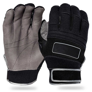 High Quality Cabretta Leather Custom Baseball Batting <b>Gloves</b> Hook & Loop Closure Hand Grips Short Cuff Beisbol Batting Guantes - Product Image 1
