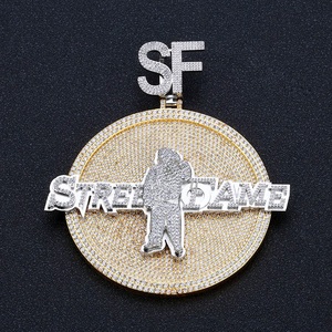 Collar Personalizado con Nombre de Calle SF para Hombre, Plata 925, Diamante Moissanita, Estilo Hip Hop, Joyería Ligera para Hombre - Product Image 6