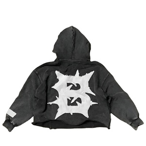 Sudadera con Capucha Casual para Hombre, Invierno 2025, al por Mayor, con Cordón Ajustable, Transpirable, Resistente al Viento, Tejida, con Diseño de Logotipo Personalizado, 100% Algodón - Product Image 2