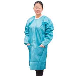 Bata de Hospital Blanca, Uniforme Médico de Protección para Doctores y Enfermeras, Impresa con Serigrafía, Listo para Enviar - Product Image 4