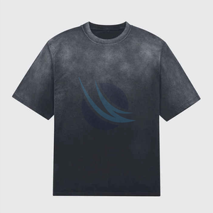 Custom High Quality Formal Boxy Oversized <b>Men's</b> T-<b>Shirts</b> Cropped Acid Wash 100% Cotton Worsted Fabric Eco-Friendly Breathable - Product Image 5