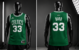 Maillot de basket-ball vert XPERT Celtics Bird 33 pour homme, sans manches, col rond, imprimé, respirant, coupe classique, adulte - Product Image 2