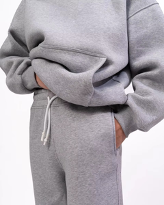 Conjunto de Chándal Oversize de Algodón 100% con Estampado 3D de Logo Personalizado y Efecto Ácido para Hombre, Cuello Alto, con Estampado de Letras, Venta al por Mayor - Product Image 4
