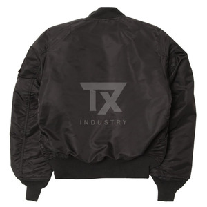 Customizable Men's Bombe <b>Jacket</b> Solid Color 100% Nylon Material Made Blank Plain Zipper Bomber <b>Jackets</b> for Men - Product Image 6