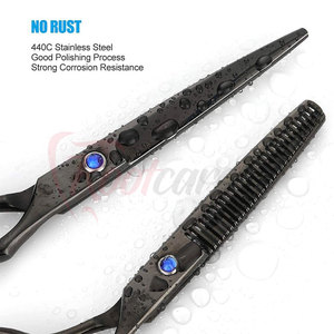 Nouveaux ensembles de ciseaux de barbier pour la coupe de cheveux, avec poignée lisse - Product Image 4