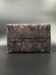 Étui pour ordinateur portable en cuir véritable fait à la main, léger, de haute qualité, organiseur de bureau, porte-documents, étui classique rétro - Product Image 4