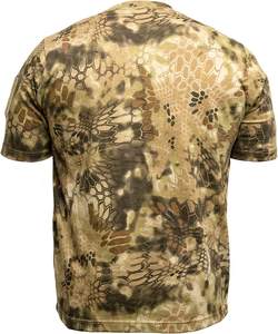 T-shirt de performance numérique pour homme 100 % coton col rond écologique respirant toile style tactique extérieur personnalisé - Product Image 6