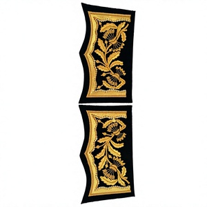 Epaulettes de Tela Tejida Bordada Personalizada Ecológica, Parches Rectangulares Cortados con Láser para Uniformes y Prendas Ceremoniales - Product Image 2