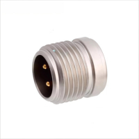 Capteur de mesure circulaire hermétique en verre fritté avec bride en acier inoxydable à 4 ou 5 broches, connecteur M12