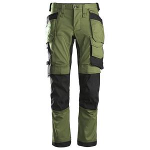 RICSA INTERNATIONAL <b>Men's</b> Olive <b>Green</b> Polyester CE Certified Reflective Work <b>Pants</b> Multiple Pockets Abrasion Resistant <b>Cargo</b> - Product Image 1