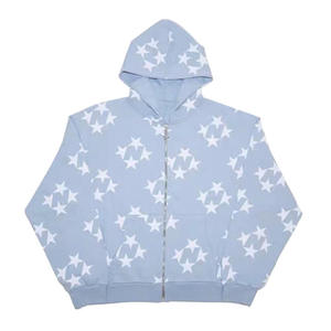 เสื้อฮู้ดดี้ผู้ชายดีไซน์ใหม่ ผ้าฝ้ายเฟรนช์เทอร์รี่หนา 350 กรัม ทรงเข้ารูป ปักลาย 3 มิติ ประดับเพชร งานปักคุณภาพสูง เสื้อผ้าสั่งทำพิเศษ - Product Image 3