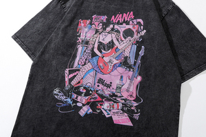 Camiseta de Hombre de Marca Americana de Moda, Estilo Oversize, Manga Corta, Tejido Lavado, Vintage, con Logotipo Personalizado, Estilo Hip Hop - Product Image 3