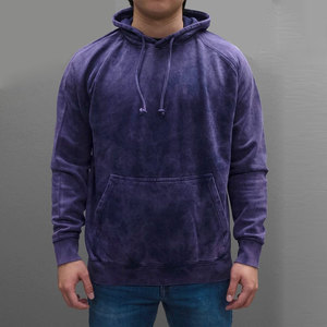 Sudadera con Capucha para Hombre, 100% Algodón, Lavado Ácido, Color Sólido, Diseño Personalizado, Alta Calidad, Tallas Grandes, Forro Polar, Bolsillos, Venta al Por Mayor - Product Image 4